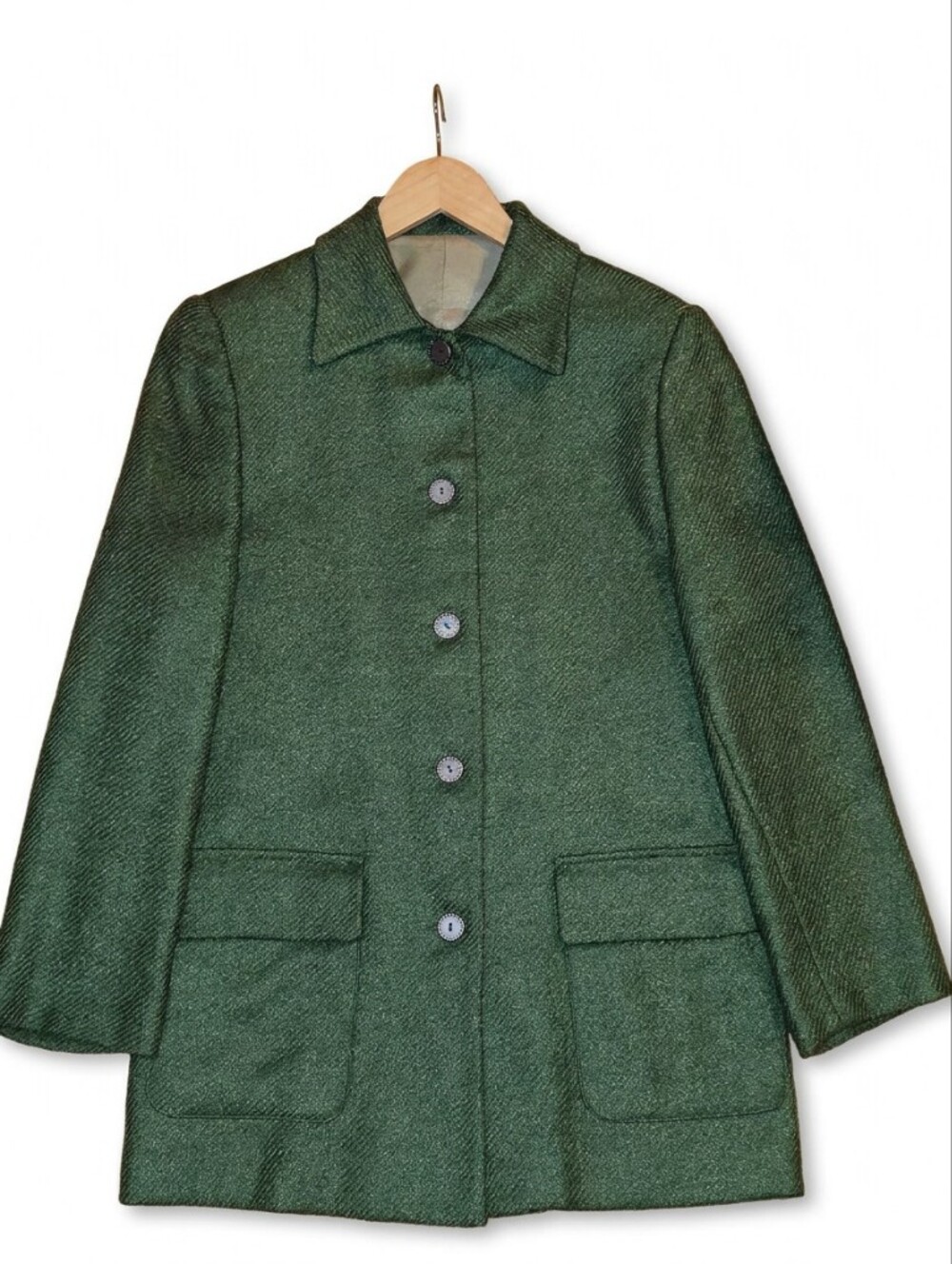 Emerald Green Wool Blend Pea coat